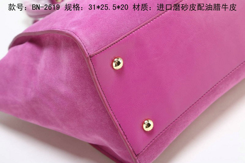 2014 Prada Suede Leather Tote Bag BN2619 lightpurple